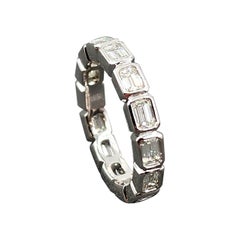 2.24 ct Emerald Cut East-West Bezel Set Eternity Band