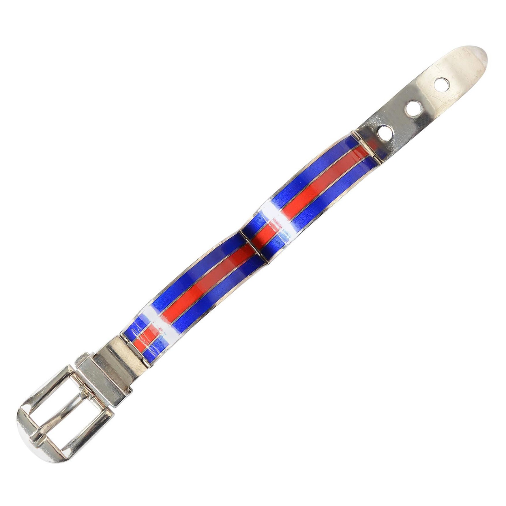 Gucci Enamel Buckle Bracelet