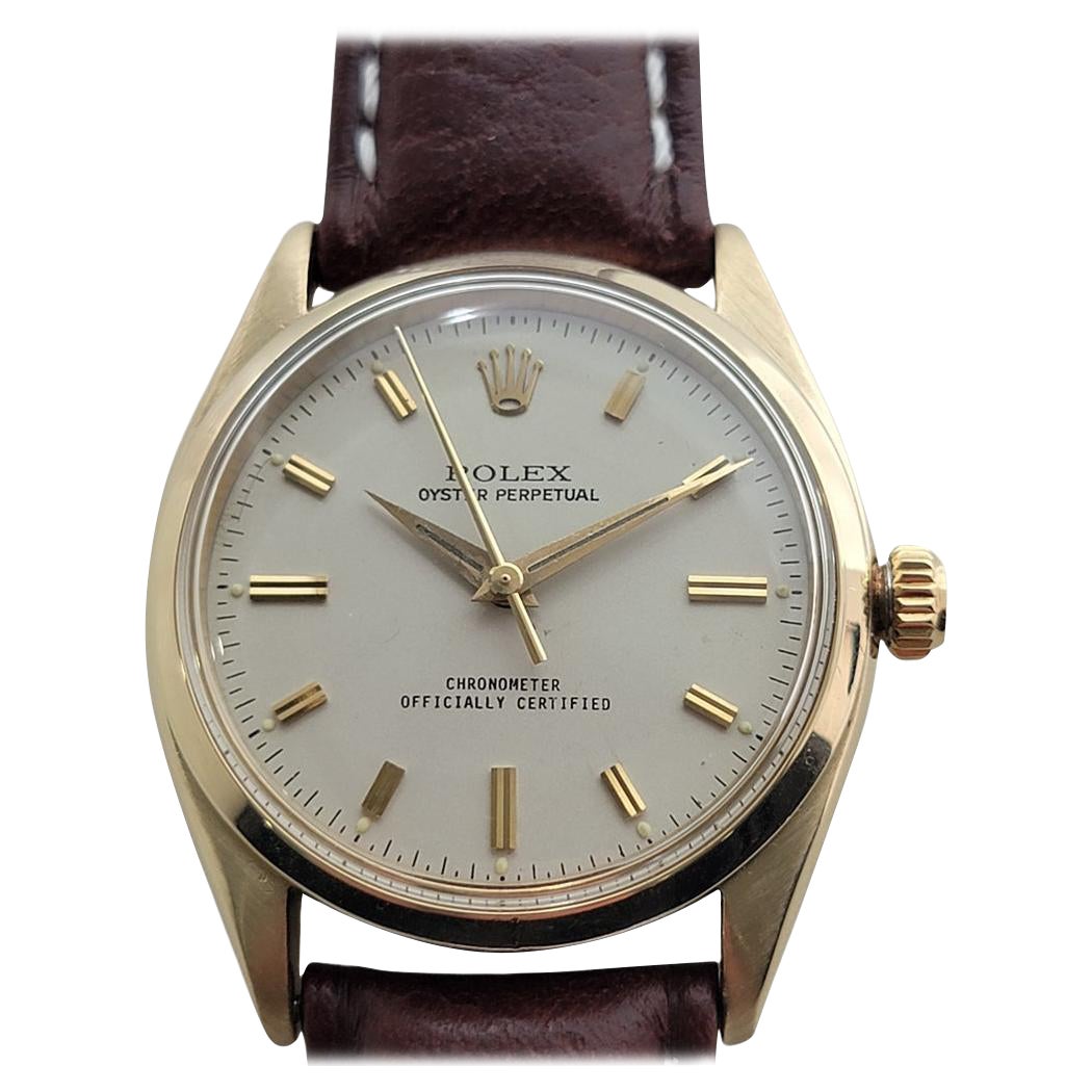 Rolex Oyster Perpetual Uomo Ref 6564 Oro massiccio 14k 34mm 1950 Automatico RA462B