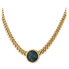 Bvlgari 18 Karat Gelbgold Monete 4. Jahrhundert BC Münze Halskette