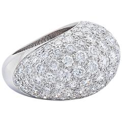 Pave Diamond Bombe Ring, French, circa 1950s 12