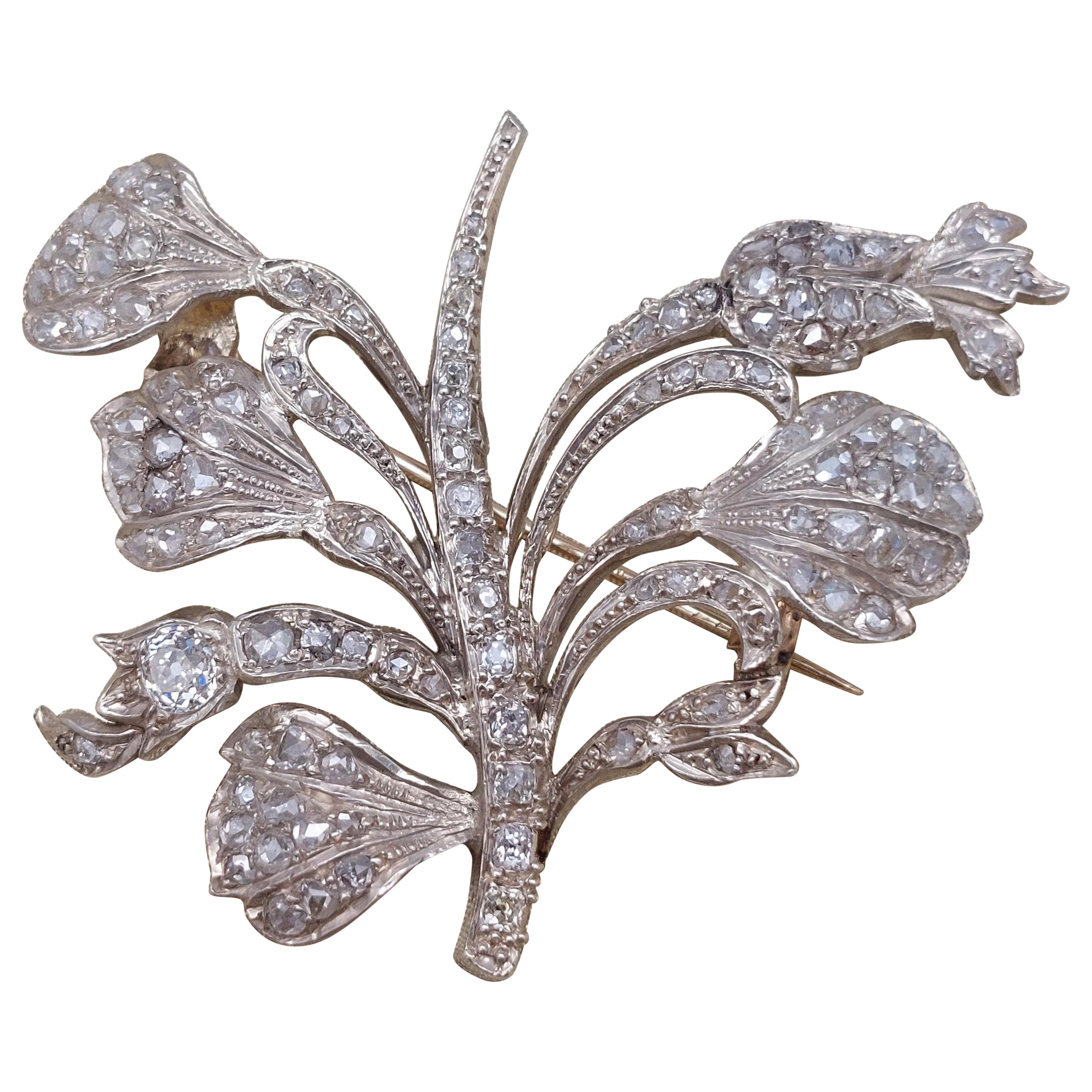 Georgian- Diamond “Thistle” Brooch