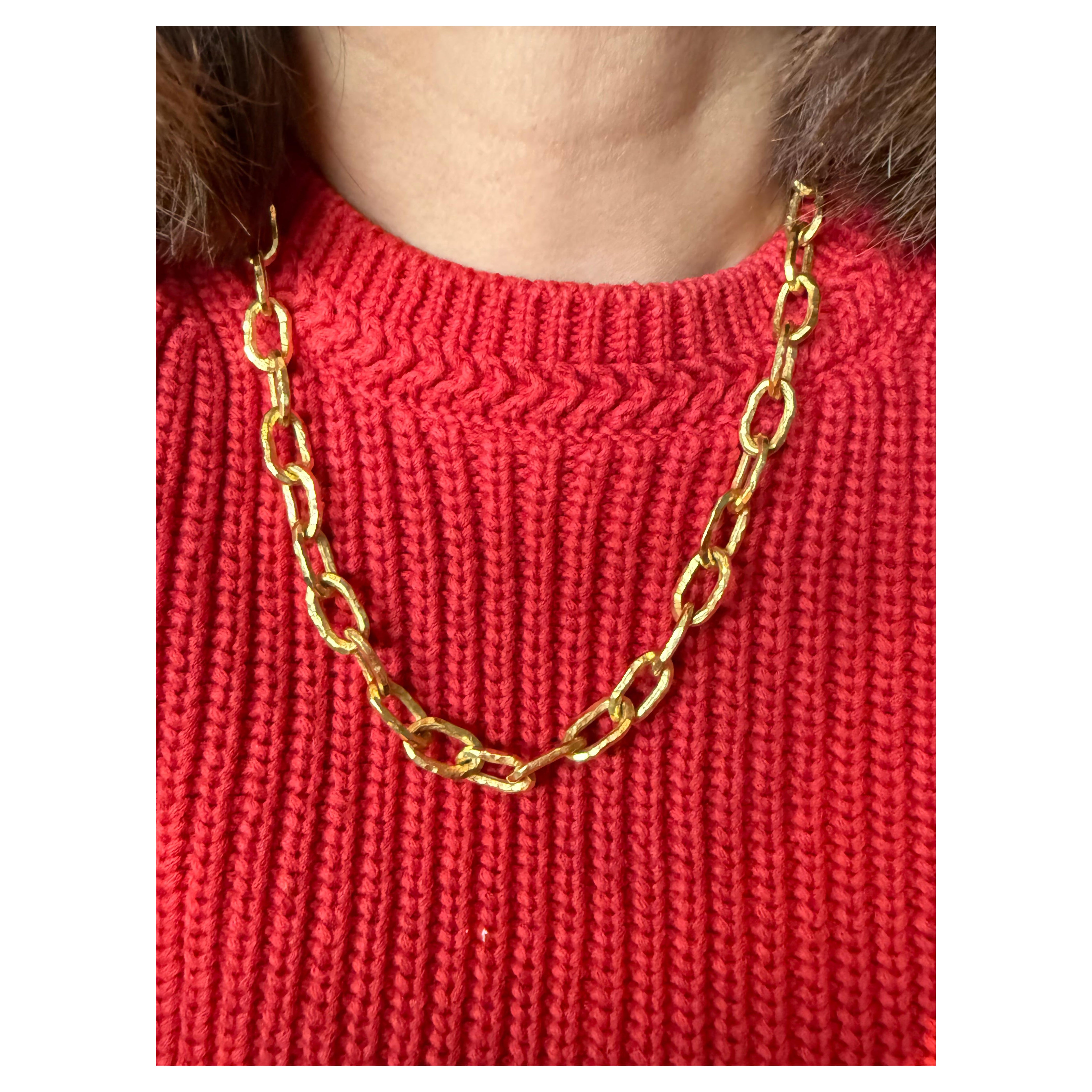 Jean Mahie 22k Gold Link Chain