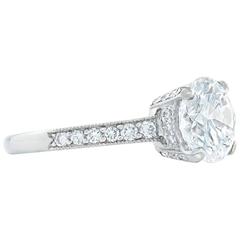 Fred Leighton GIA Certified 1.80 Carat Round Brilliant Diamond Ring 5