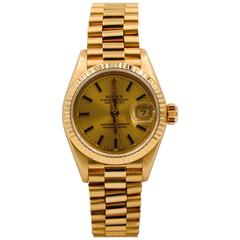 Rolex Ladies Yellow Gold Datejust President Automatic Wristwatch Ref 69178