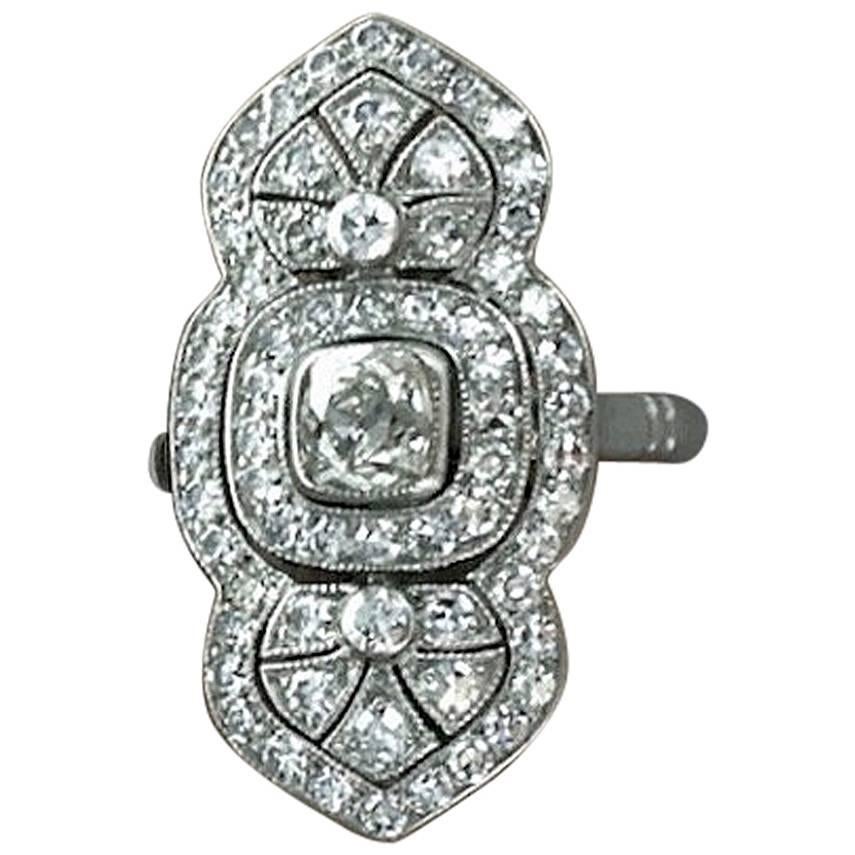 Indian Inspiration Diamond Platinum Ring