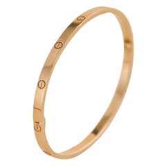 Pulsera Cartier Love Modelo Pequeño Oro Rosa Talla 17