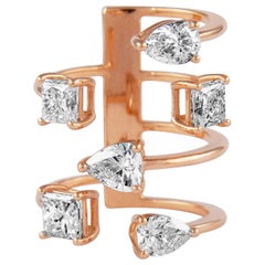Alexander Beverly Hills Anillo de diamantes flotantes de 3,91 ct Oro rosa de 18k