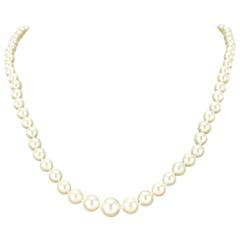 1950s Japanese Cultured Round Pearl Necklace 10