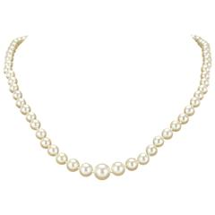 1950s Cultured Round White Pearl Necklace 5