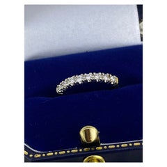 Fascia a otto pietre con diamanti (Castle Set) in oro bianco e giallo 18K