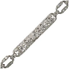 Art Deco Diamond Platinum Bracelet 7