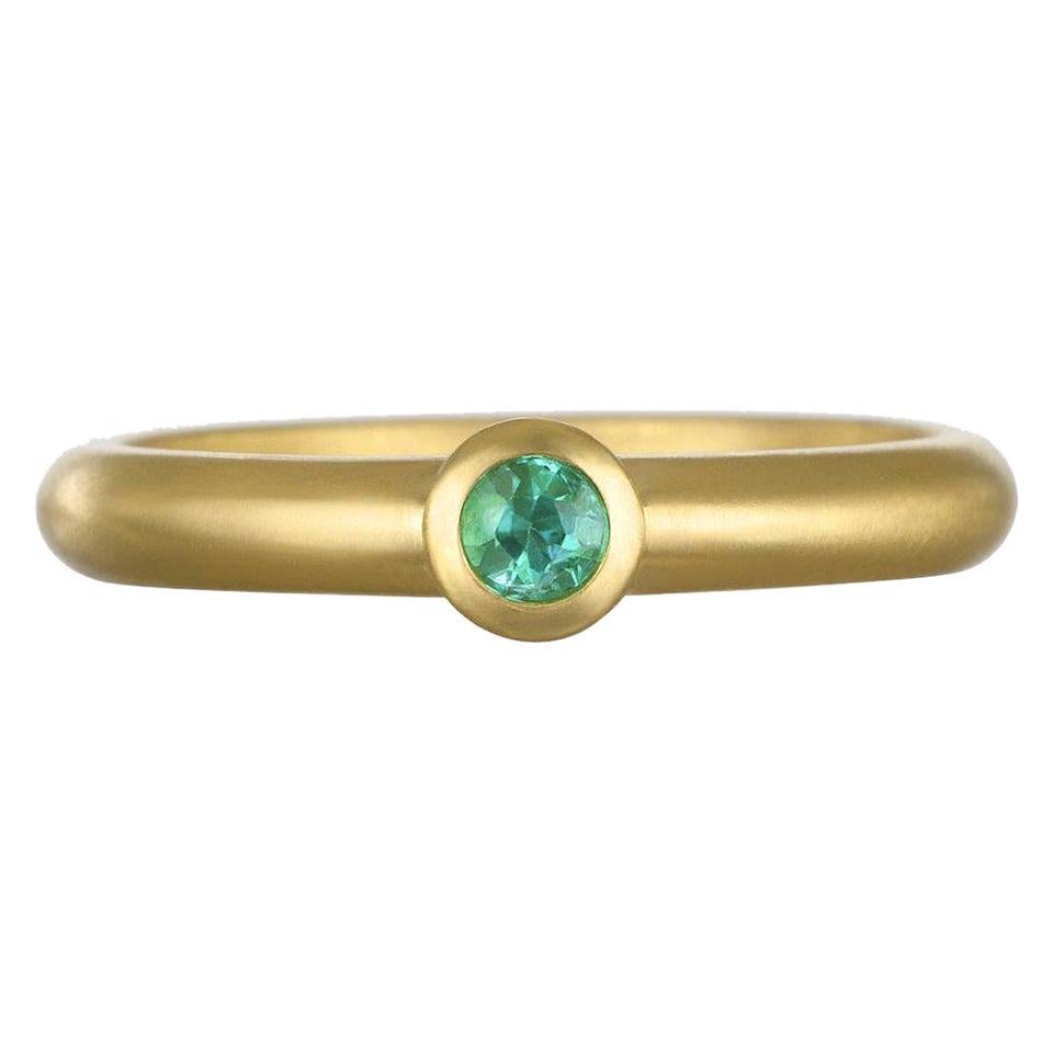Faye Kim 18 Karat Gold Emerald Stack Ring