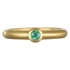 Faye Kim 18 Karat Gold Emerald Stack Ring