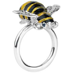Deakin & Francis Sterling Silver Bumble Bee Ring