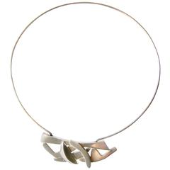 Suzanne Somogy Sterling Silver French Abstract Necklace