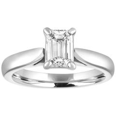 GIA Certified 0.71 Carat D VVS1 Diamond Solitaire Platinum Engagement Ring 2
