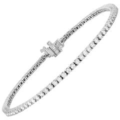 2.03 Carat Diamond White Gold Tennis Bracelet 12