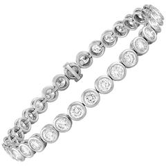 10.00 Carat Diamond 18 Karat White Gold Tennis Bracelet 5