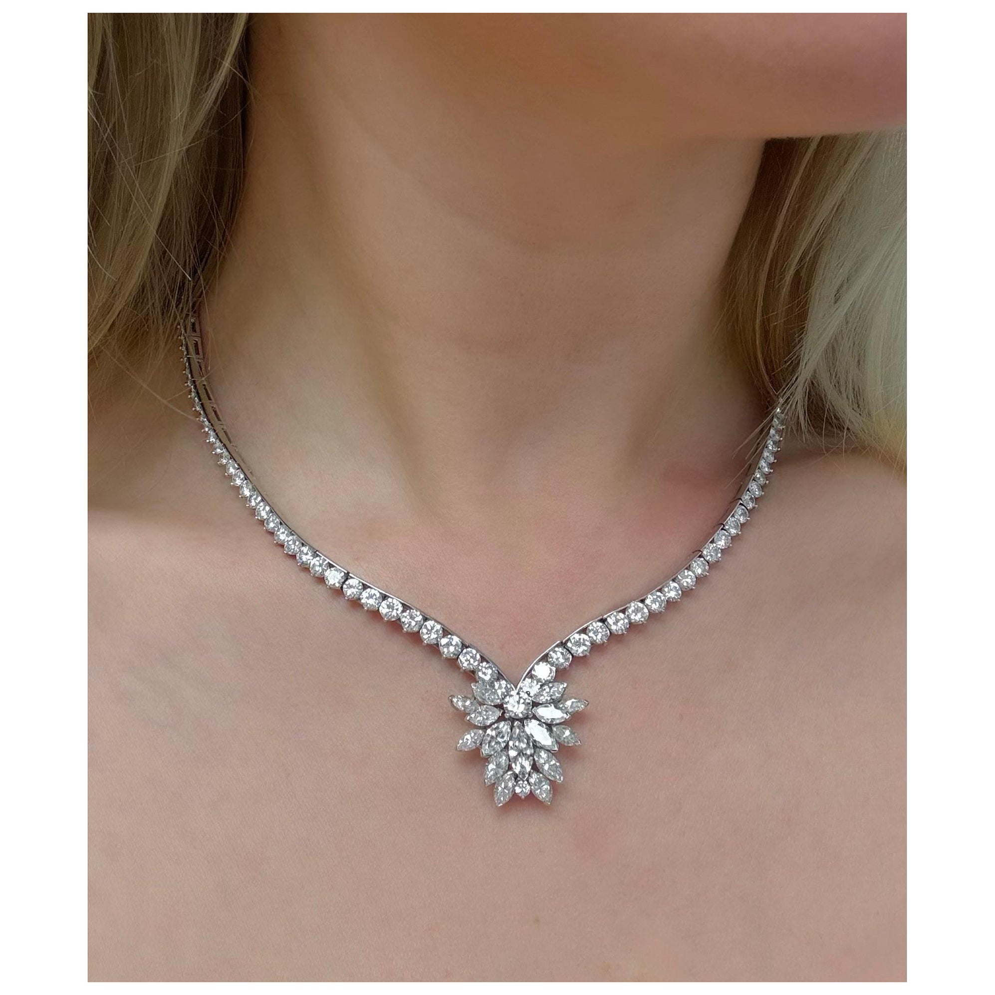 Vintage Platinum and Diamond Necklace