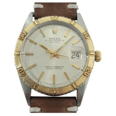 Vintage Mens Rolex Oyster Datejust 1625 Thunderbird 18k SS 36mm 1960s Automatic RA421