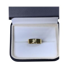 22ct yellow gold plain wide wedding band