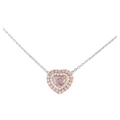 Alexander Beverly Hills GIA Heart Pink Diamond 18k Pendant Necklace