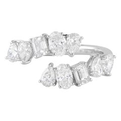 Alexander Beverly Hills 1.79ct Multi Diamond Bypass Ring 18k White Gold
