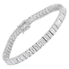 Alexander Beverly Hills 17.10ct Emerald Cut Diamond Tennis Bracelet 18k