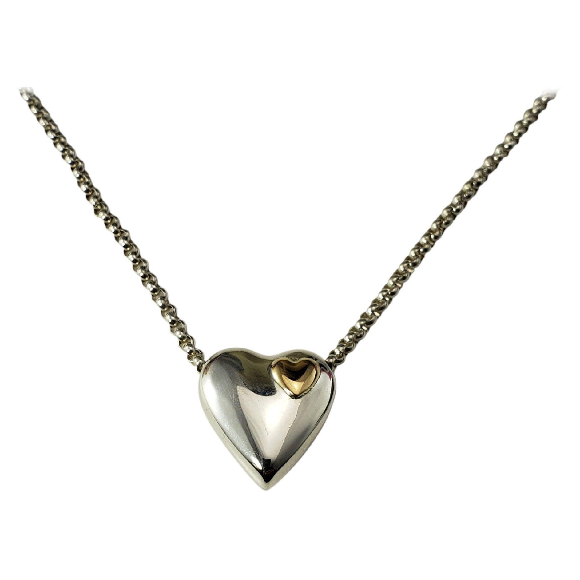Bayanihan Sterling Silver and 18K Yellow Gold Heart Pendant Necklace #21552