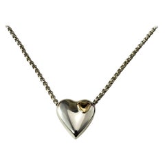 Bayanihan Sterling Silver and 18K Yellow Gold Heart Pendant Necklace #21552