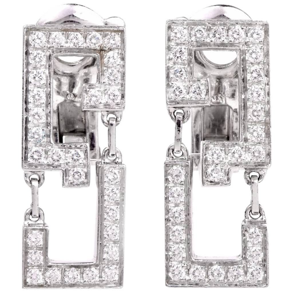 Cartier Le Baiser du Dragon Diamond Gold Earrings