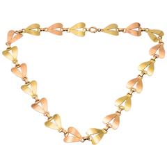 Tiffany & Co. Retro Necklace in Rose and Yellow Gold 1940s 