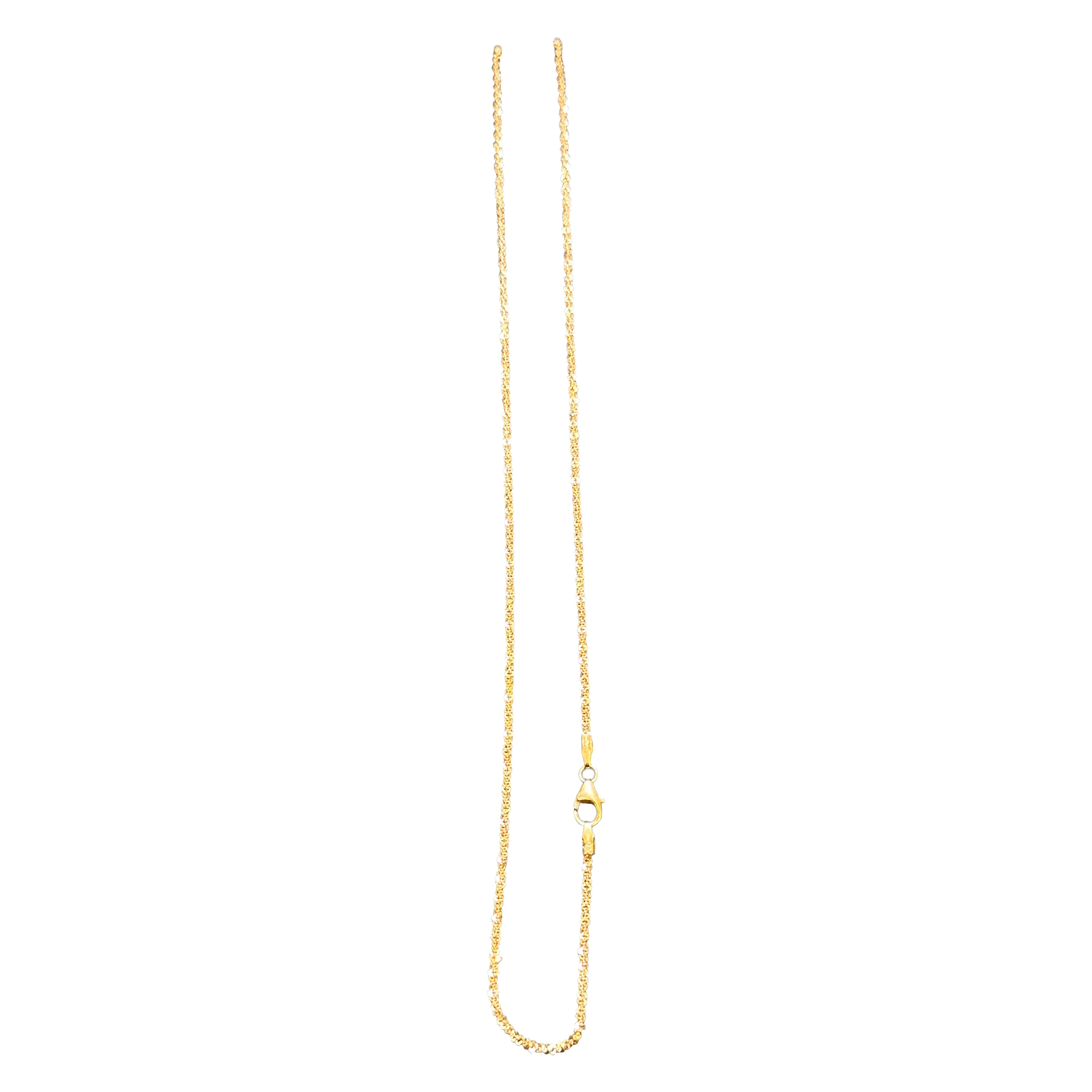 14k Gold Fancy Diamond Cut Italian Rose Gold  Chain, 18" Long