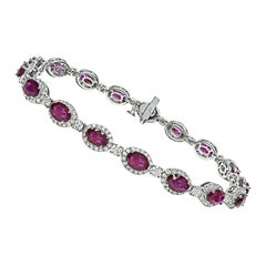9.59ct Burma Ruby 1.79ct Diamond Bracelet