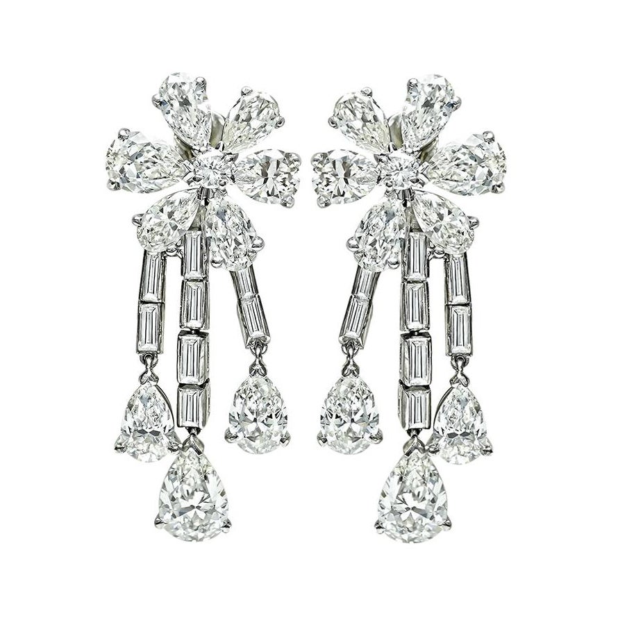 8.00ct Diamond Platinum Earrings