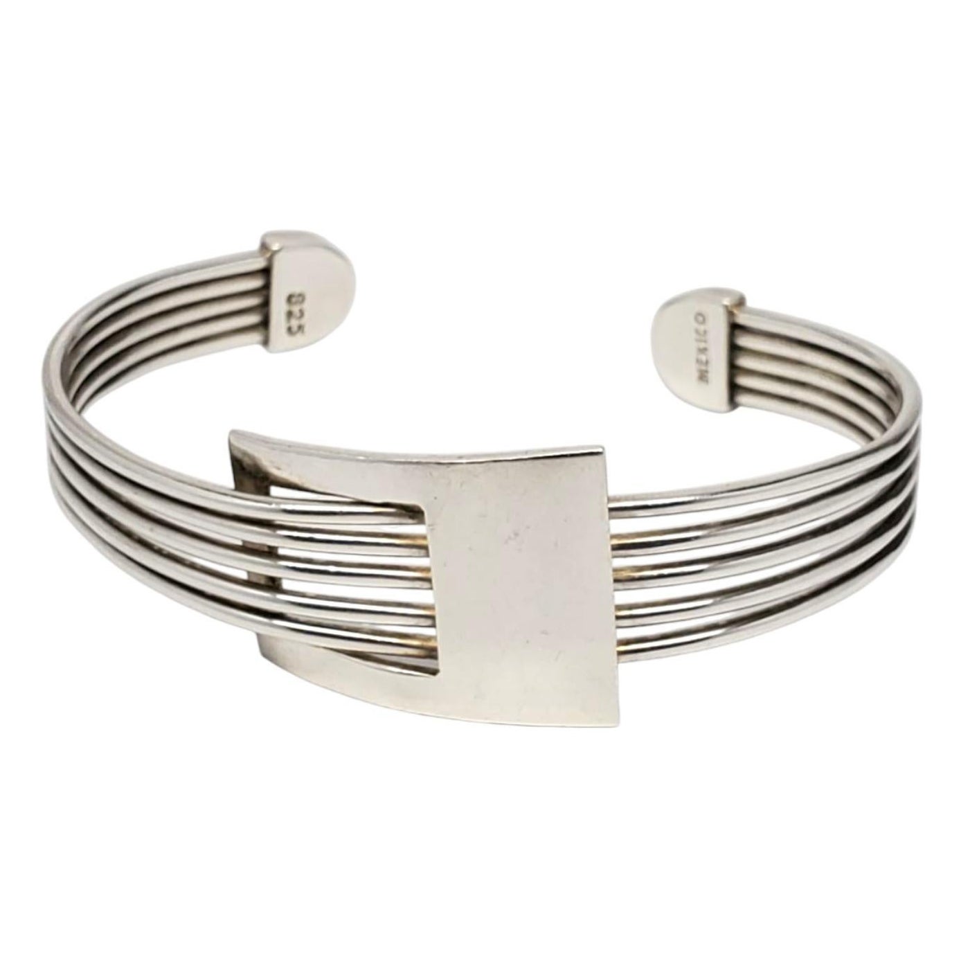 Mexico Sterling Silber Schnalle Stil Manschettenknopf Armband #21171