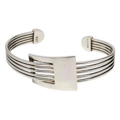 Mexico Sterling Silber Schnalle Stil Manschettenknopf Armband #21171