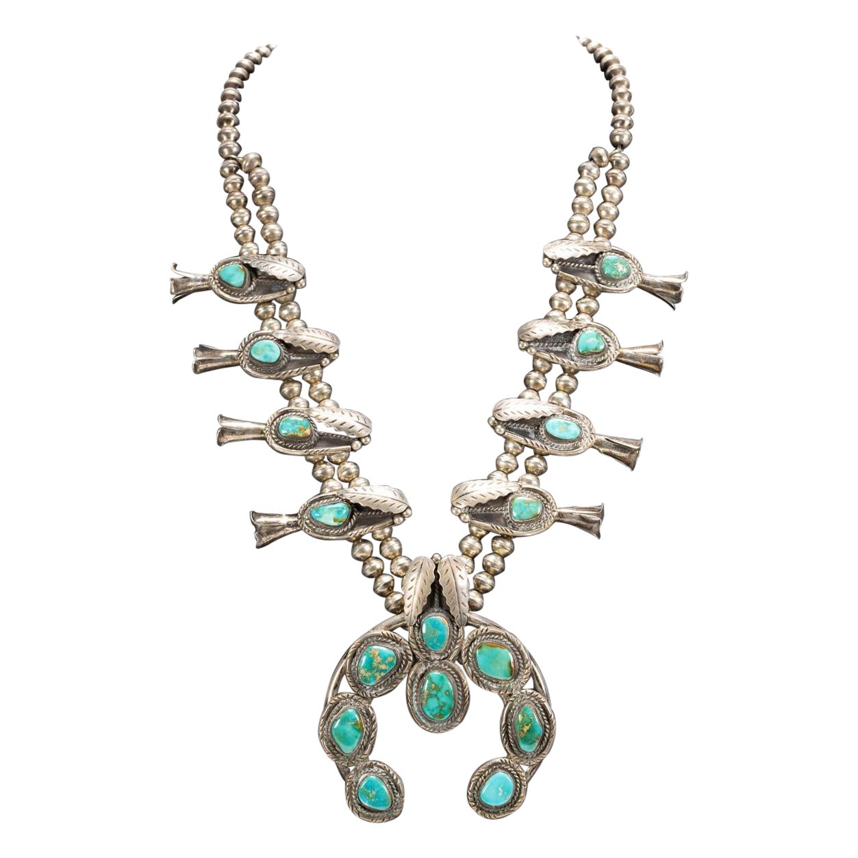 Navajo Squash Blossom Necklace