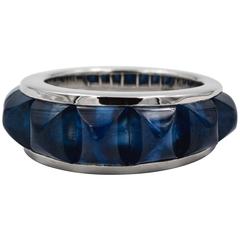 Seaman Schepps Portofino Blue Sapphire White Gold Ring 5