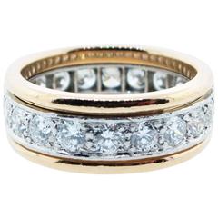 Stunning Oscar Heyman Diamond Gold Platinum Band Ring