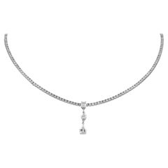 Alexander Beverly Hills Collier tennis en or blanc 18 carats avec diamants de 8,30 carats