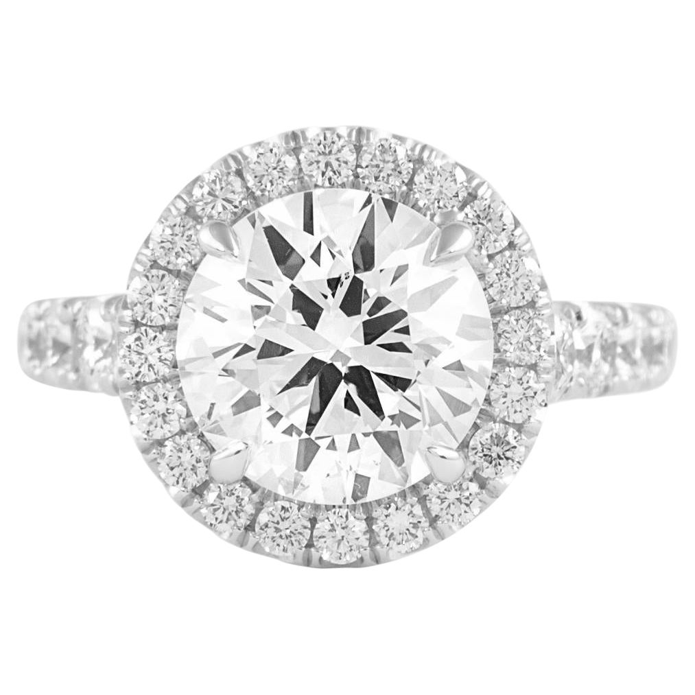 Alexander Beverly Hills GIA 2.80ct Round Brilliant Diamond with Halo Ring 18k