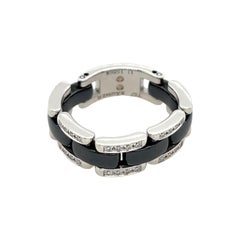 CHANEL Ultra Diamond 18ct White Gold  Ring & Black Ceramic U15865
