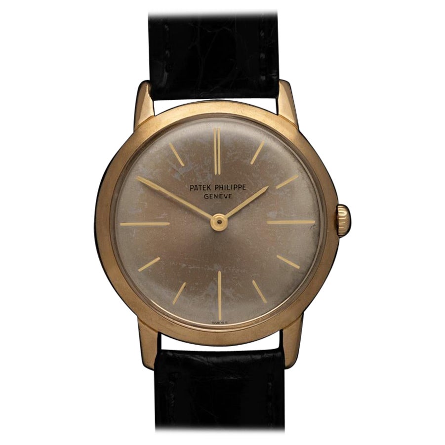 1967 Patek Philippe Vintage Mens Handwound Ref. 2593 Dress Watch - 18K Gold