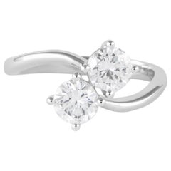 Alexander Beverly Hills GIA certified 1.03ct Round Diamond Toi Et Moi Ring 18k