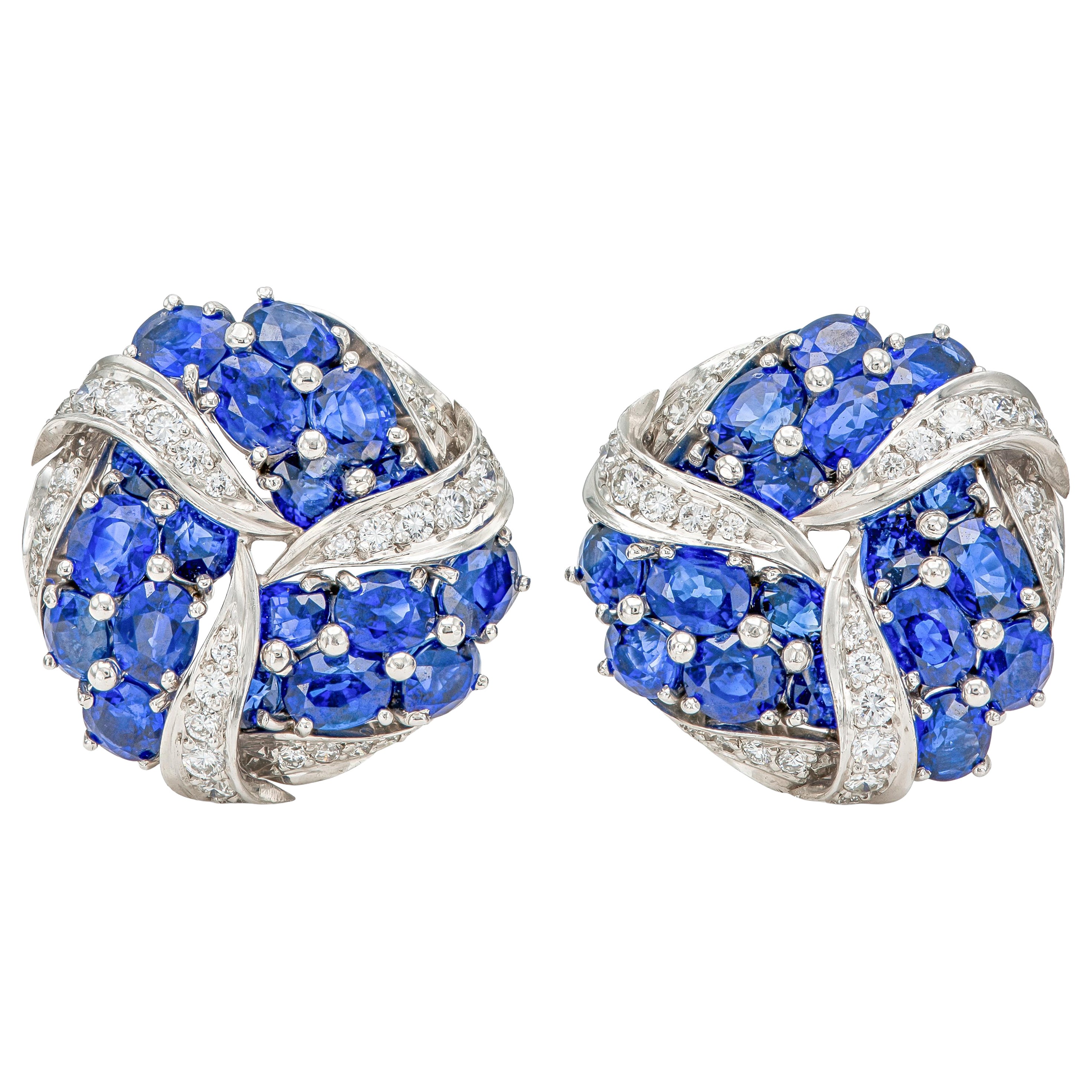 Garrard Sapphire and Diamond Earrings
