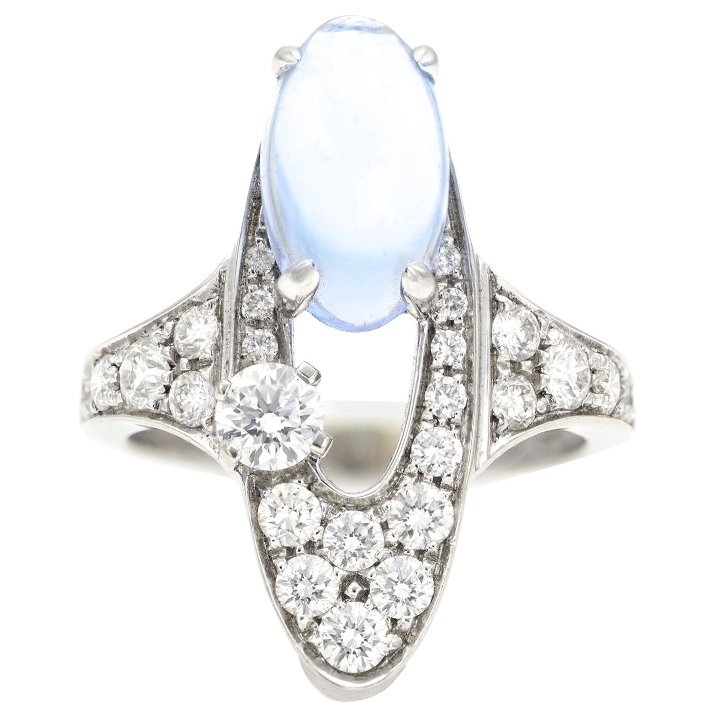 Bvlgari Bague Elisia avec topaze bleue et diamants