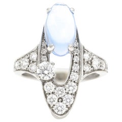 Bvlgari Bague Elisia avec topaze bleue et diamants