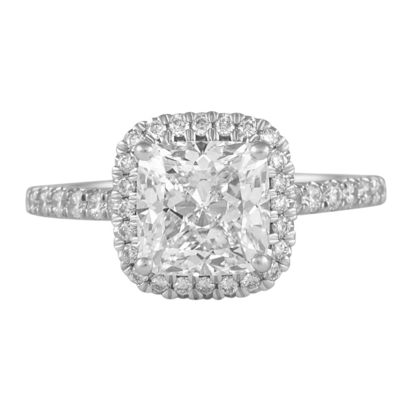 Alexander Beverly Hills GIA I VVS2 1.50ct Cushion Diamond Engagement Ring 18k